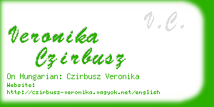 veronika czirbusz business card